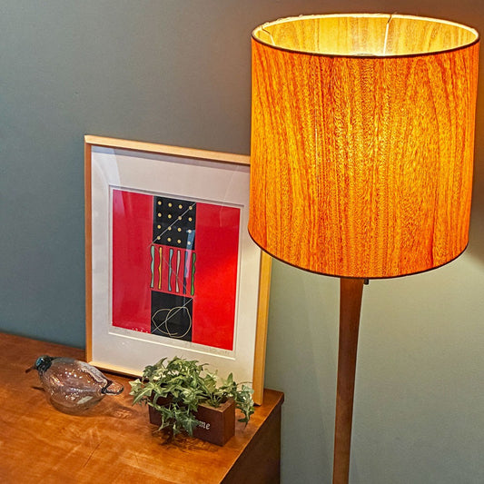 トラックファニチャー TRUCK FURNITURE フロアランプ FLOOR LAMP F-WN1 ウォールナット材ベース × チーク材シェード 定価¥123,200- ◎