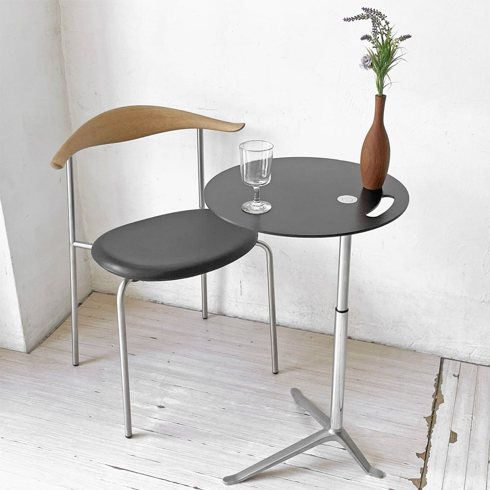 フリッツハンセン Fritz Hansen リトルフレンド LITTLE FRIEND サイドテーブル ブラック×クローム キャスパー・サルト 定価¥163,900- ★
