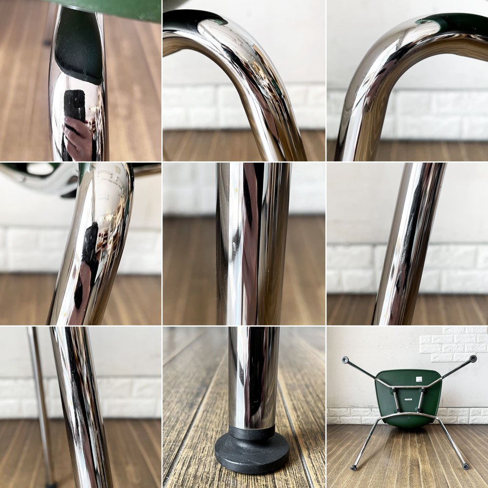 ヴィトラ vitra ハルチューブ HAL Tube サイドチェア ダイニングチェア グリーン スタッキング ジャスパー・モリソン 定価¥39,600- B ◎