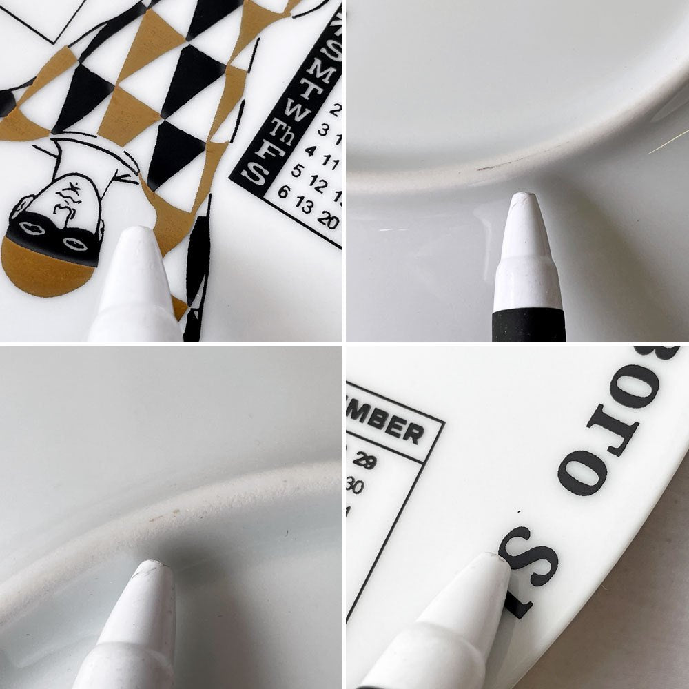 フォルナセッティ Fornasetti カレンダープレート 2024 イヤープレート 平皿 イタリア 定価¥51,000- 箱付き ◇