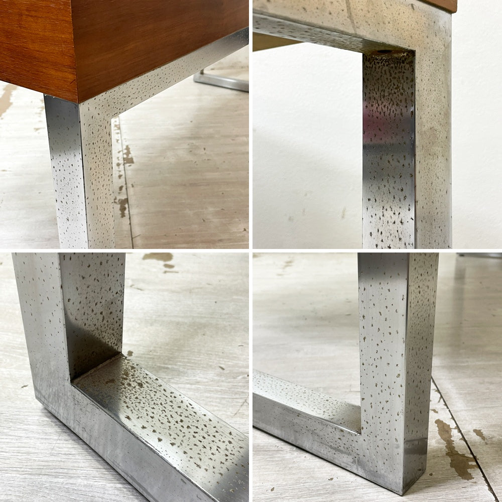イデー IDEE アティーノ ATINO デスク ダイニングテーブル ウォールナット材 スチール W180cm 希少廃番 ナチュラルモダン ●