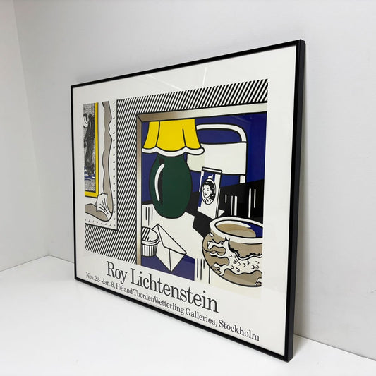 ロイ・リキテンスタイン Roy Lichtenstein Two Paintings: Green Lamp 1984 アートフレーム ポスター ポップアート 額装品 ●
