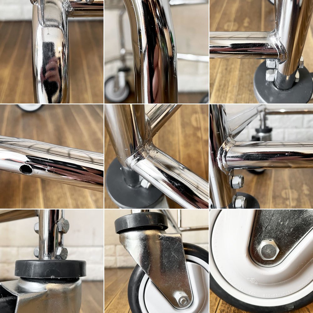 R&B ワイヤープロダクツ R&B WIRE PRODUCTS ランドリーカート LAUNDRY CART キャスター付 アメリカ パシフィックファニチャーサービス P.F.S.取扱 廃番 ◎