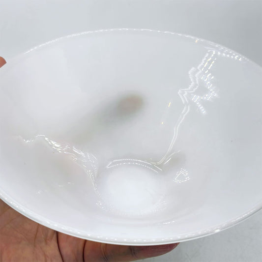 辻和美 Kazumi Tsuji 三角浅鉢 乳白色 ガラスボウル Φ16×7cm ファクトリーズーマー factory zoomer 現代作家 ●