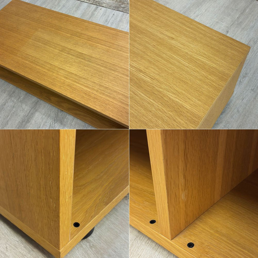 無印良品 MUJI オーク材 AVボード スタッキングシェルフ ロータイプ W162.5cm 配線孔2口 ナチュラル シンプルデザイン ●