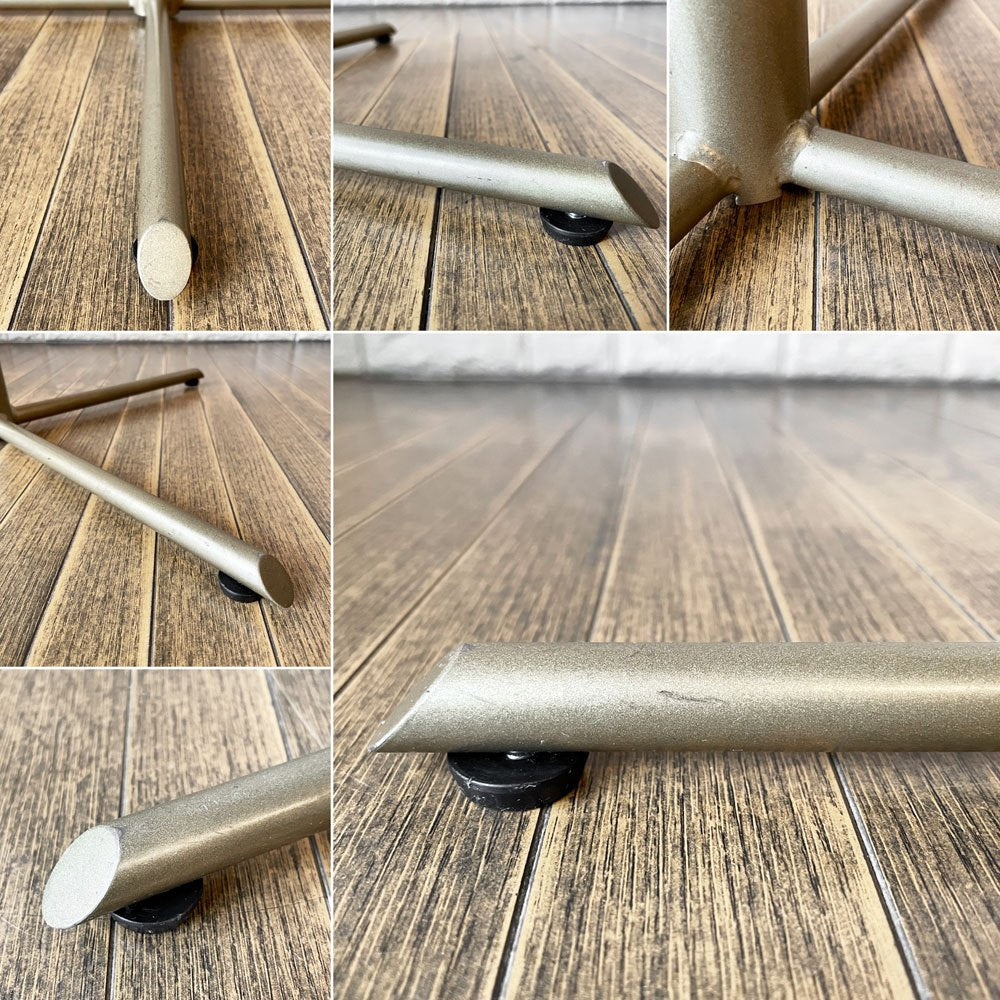 ビンテージスタイル Vintage Style 節入り杉天板×スチール脚 ゴールド カフェテーブル ダイニングテーブル スクエア W60cm ◎