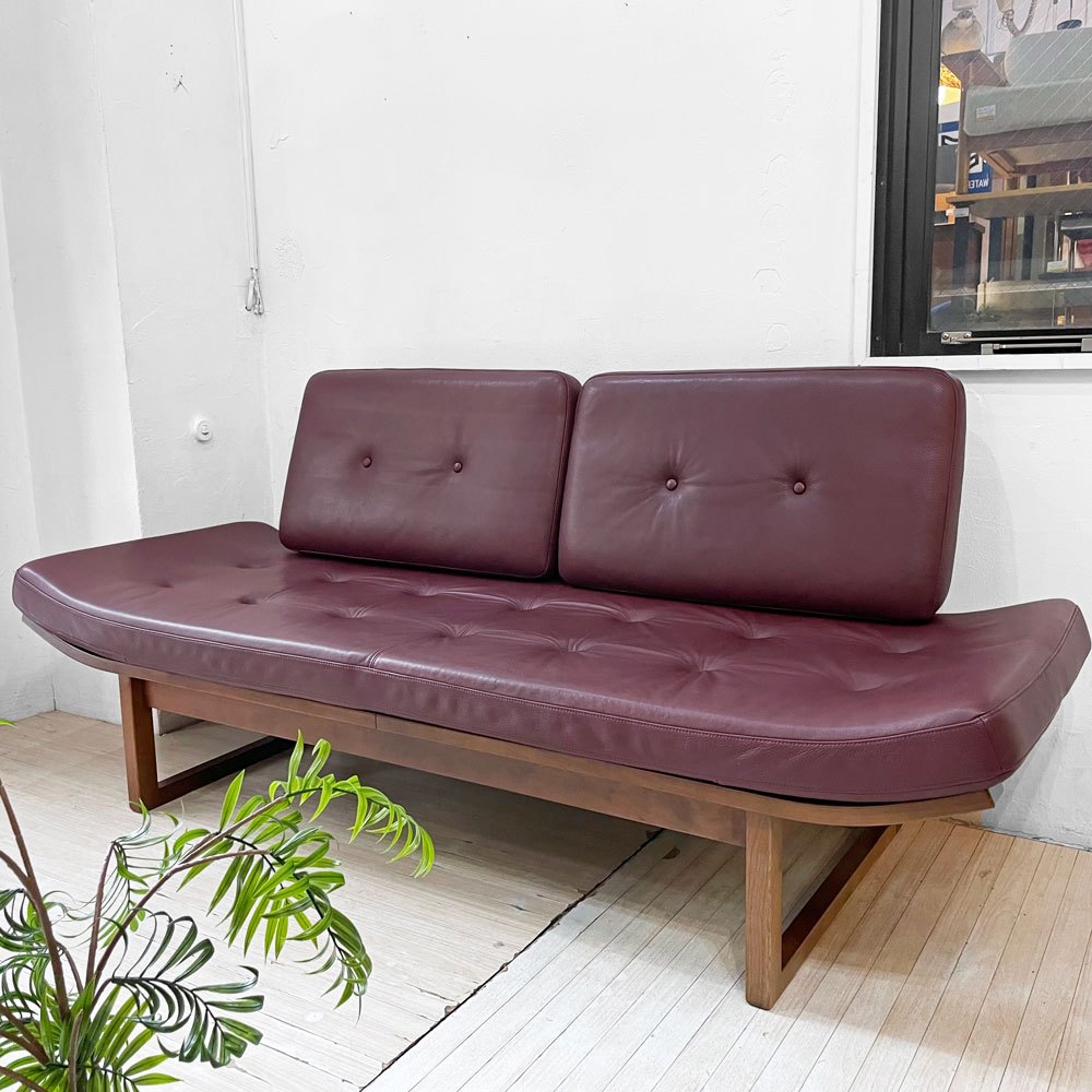 カンディハウス CONDE HOUSE アルプ LD ALP LD ソファーベッド 3人掛けソファ ウォールナット無垢材 レザー本革 ★