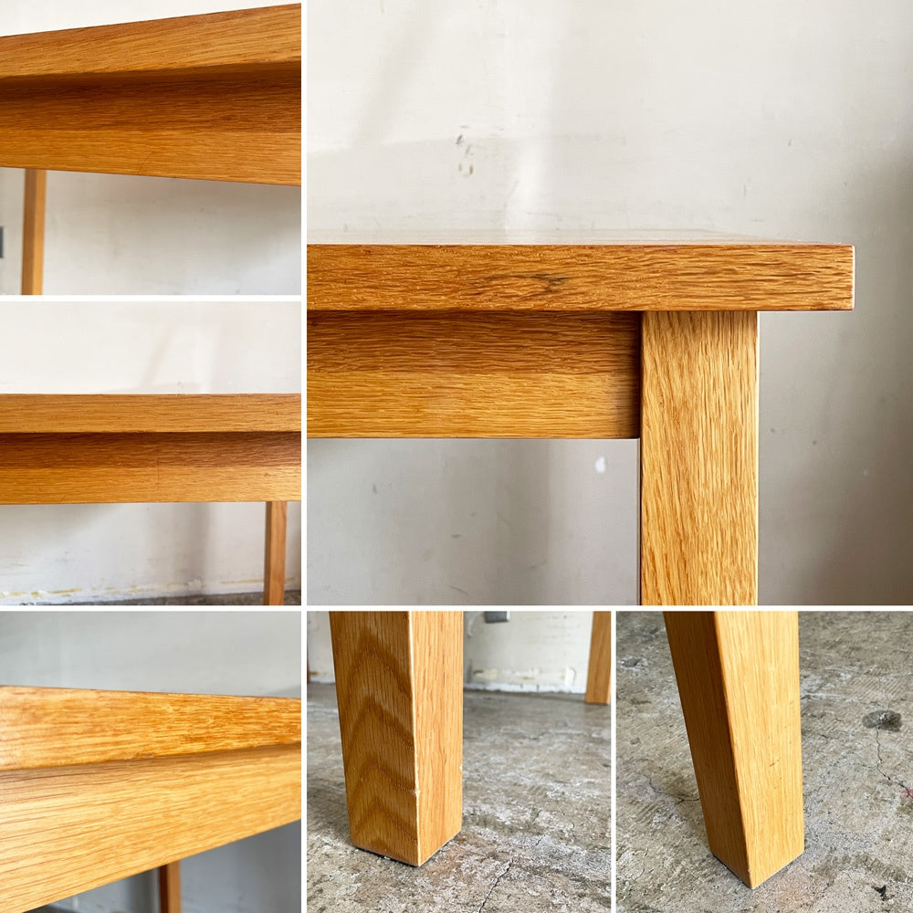 無印良品 MUJI 木製 ダイニングテーブル オーク無垢集成材 W140cm ナチュラルスタイル 廃番 ■