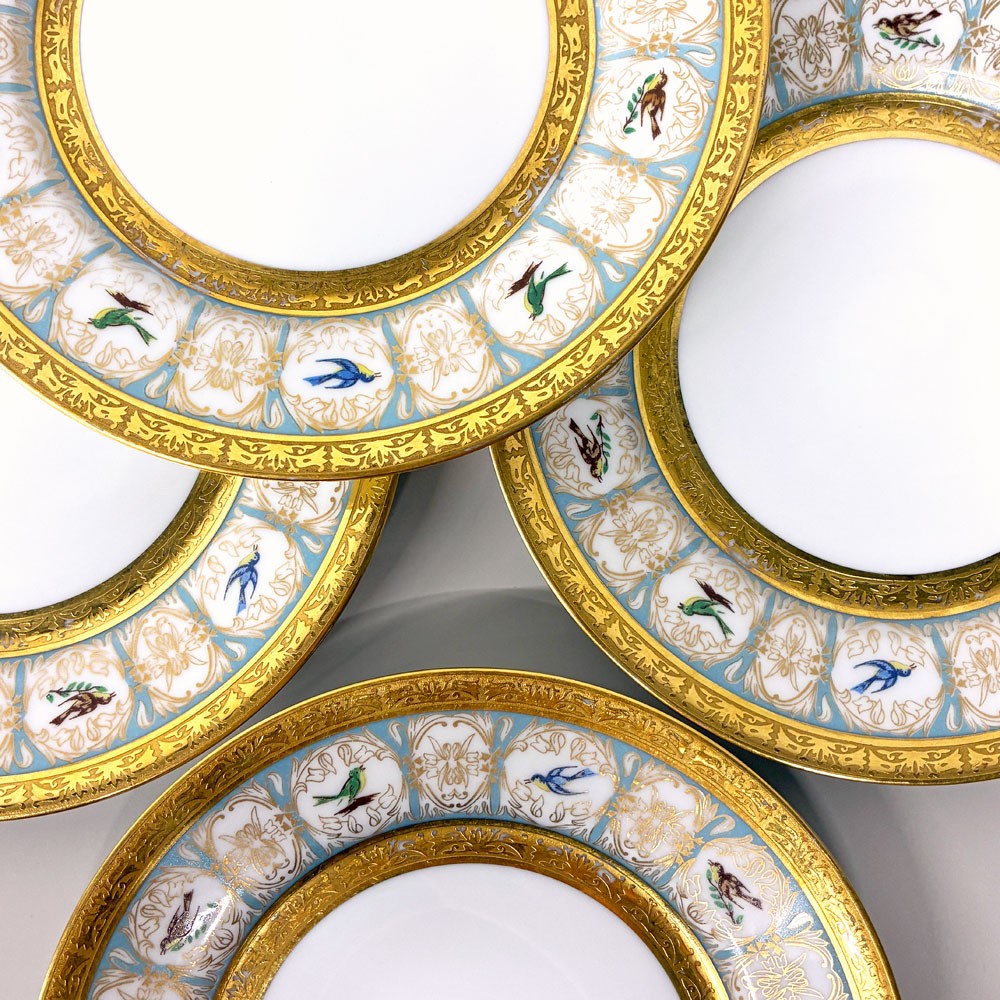 アビランド HAVILAND ベンガリス Bengalis ヴィクトリアンスワロー 19cm プレート リモージュ LIMOGES 三越特別製造版 B ◎