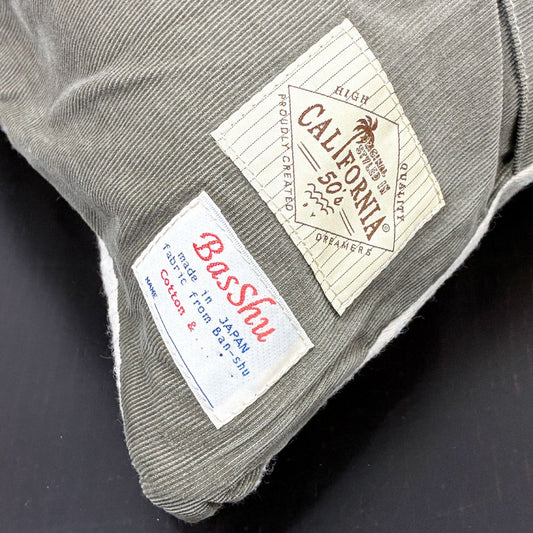 バッシュ BasShu カリフォルニア California 50's クッション CA ワッペン ストライプ アメリカンビンテージスタイル 45×45cm ●