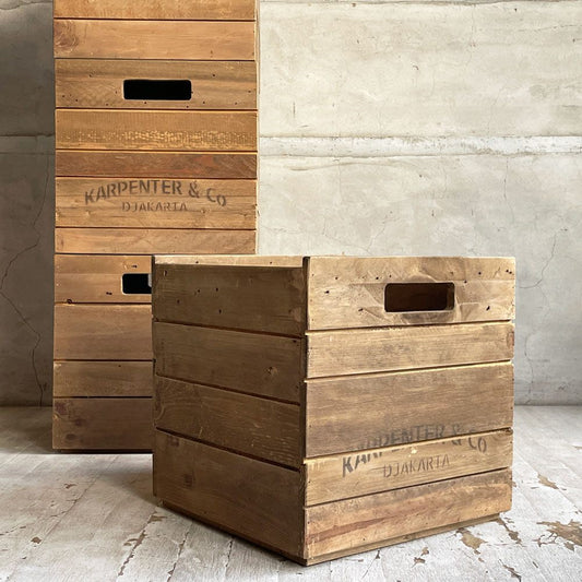 ジャーナルスタンダードファニチャー jopurnal standard Furniture カーペンター KARPENTER ルイスボックス LOUIS BOX ウッドボックス 収納ボックス スタッキング 古材 サイズL 4個セット♪