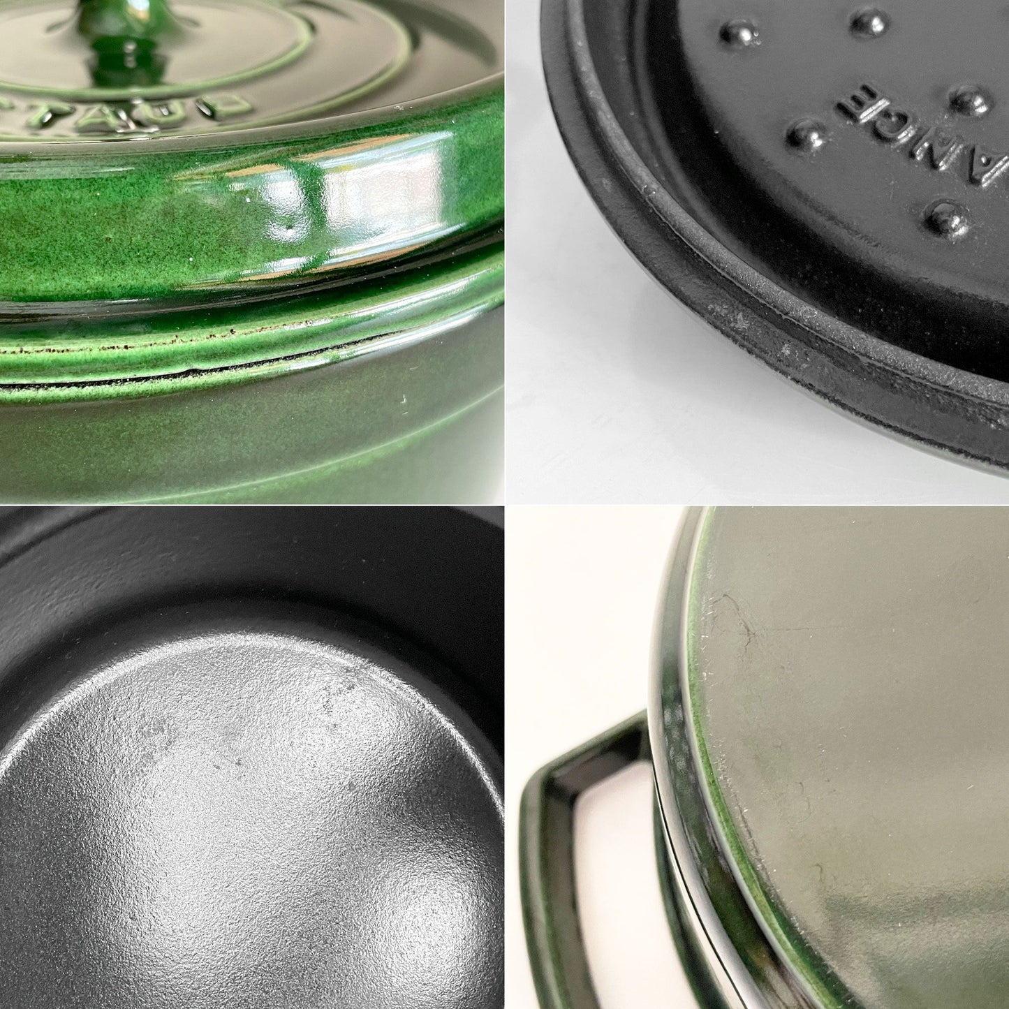 ストウブ Staub ピコ ココット ラウンド 両手鍋 ホーロー鍋 バジルグリーン 20cm ガス オーブン IH対応 鋳物 フランス製 定価¥31,900- ■