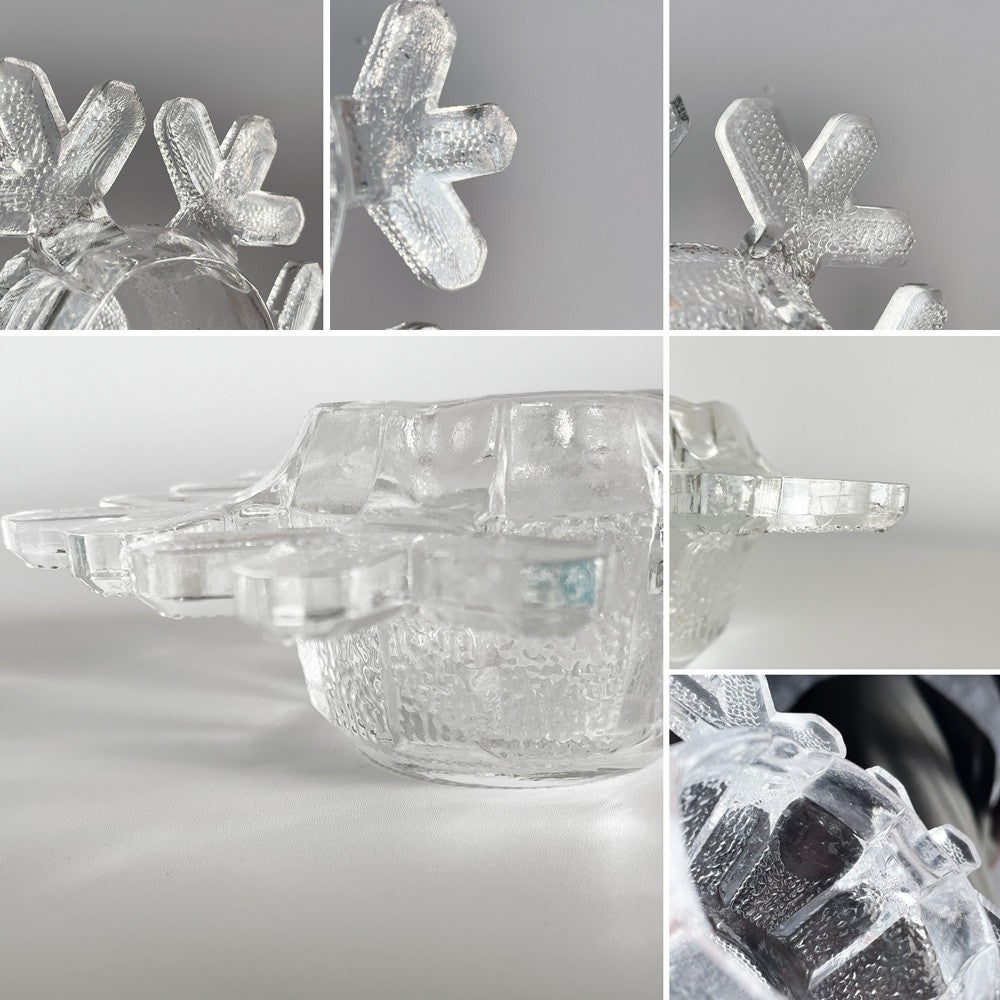 イッタラ iittala スノークリスタル 雪の結晶 キャンドルホルダー ヴァルト・コッコ Valto Kokko フィンランド 北欧雑貨 ビンテージ 箱付 ■