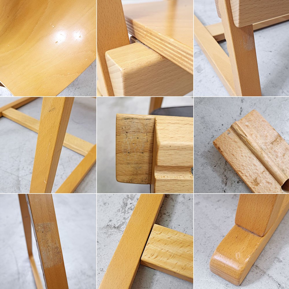 豊橋木工 TOYOMOKU アップライトチェア UPRIGHT CHAIR ナチュラル × アクアブルー 交換用座面カバー付き PVC ベビーチェア キッズチェア ●