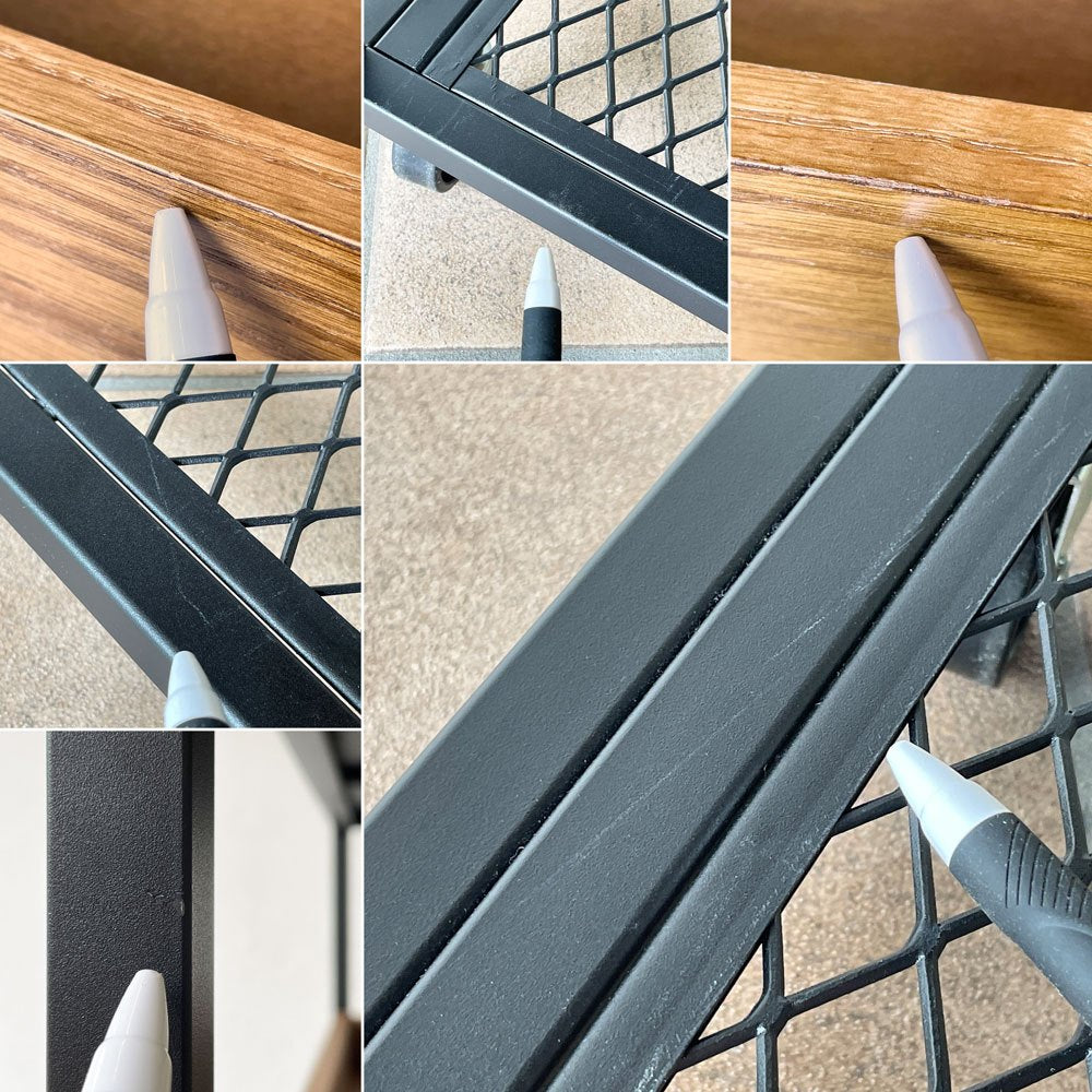 ジャーナルスタンダードファニチャー journal standard Furniture j.s.F サンク ワゴンラック SENS WAGON RACK 4段 スチール オーク材トレイ シェルフ キャスター付 W85cm 工業系 定価¥41,800- ◇