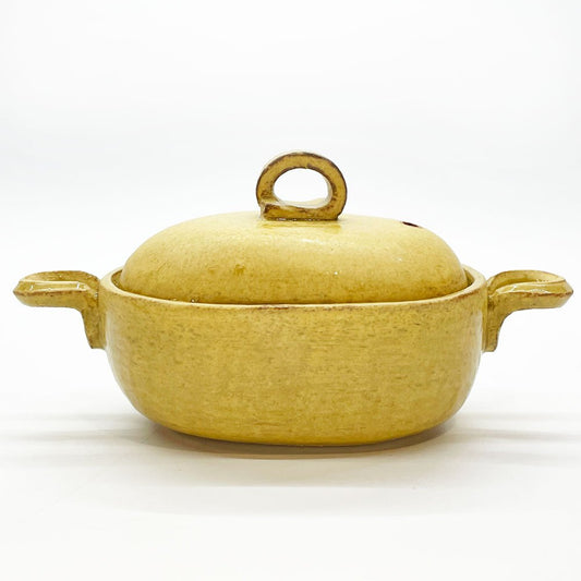 小川佳子 Yoshiko Ogawa 耐熱鍋 土鍋 蓋付 オーバル 楕円 陶器 直火可 W24cm 現代作家 B ★