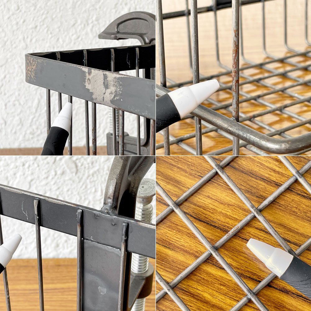 クラッシュゲート CRASH GATE ポットバスケット クランパー POT BASKET CLAMPER 収納バスケット スチール W81cm 関家具 インダストリアルデザイン 定価¥17,600- ◇