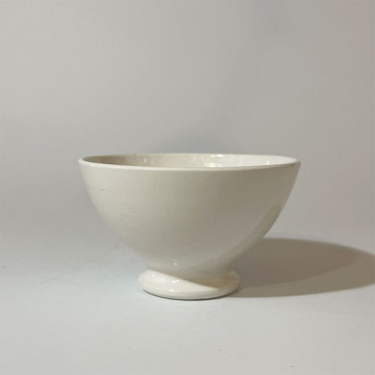 岡田直人 フランスカップ S 11cm ボウル ホワイト 陶芸家 現代作家 B ★