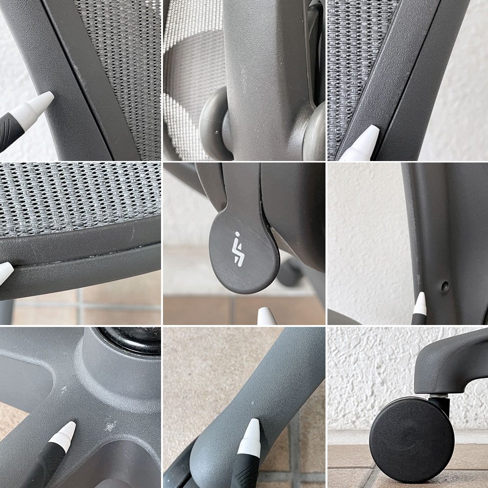 ハーマンミラー Herman Miller アーロンチェア リマスタード フル装備 Bサイズ グラファイトベース ポスチャーフィットSL 定価264,000円 ◇