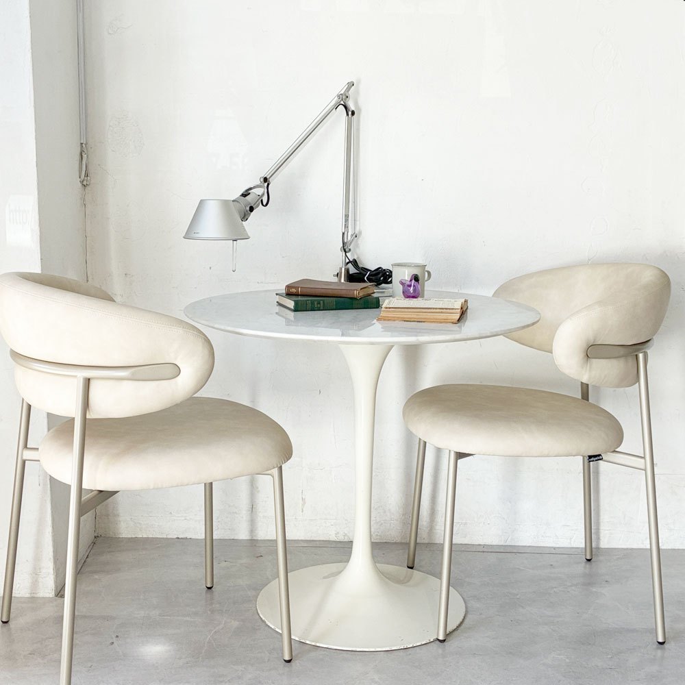 ノル Knoll チューリップ ラウンドテーブル ダイニングテーブル 大理石天板 エーロ・サーリネン Eero Saarinen ミッドセンチュリーデザイン ノール ★