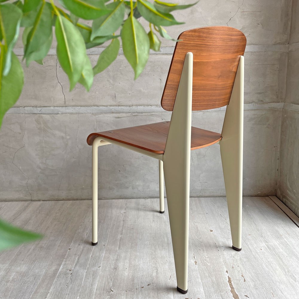 ヴィトラ vitra スタンダードチェア Standard chair ウォールナット×ブランコロンブ ジャン・プルーヴェ フランス 名作椅子 定価¥116,600- ♪