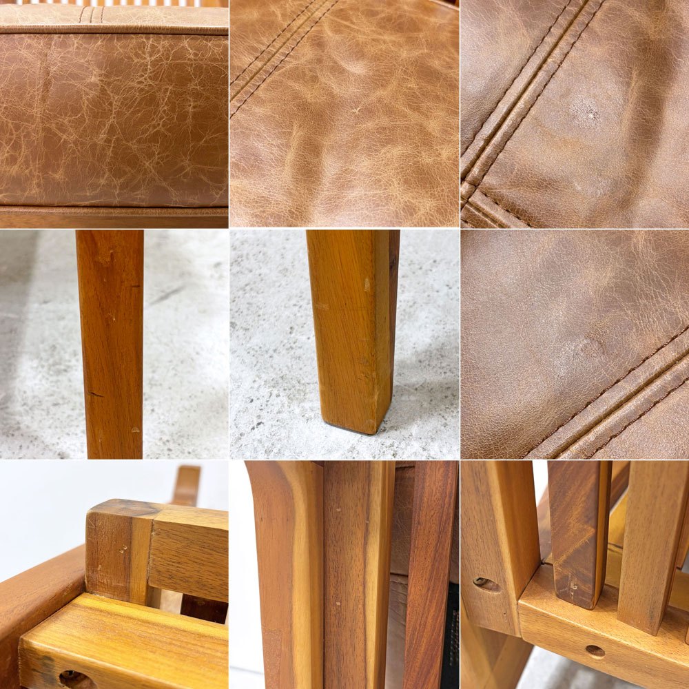 ダブルティー WTW アペルト チェア APERTO CHAIR NT アームチェア ラウンジチェア 1Pソファ レザー ブラウン 西海岸 ウエストコースト ●