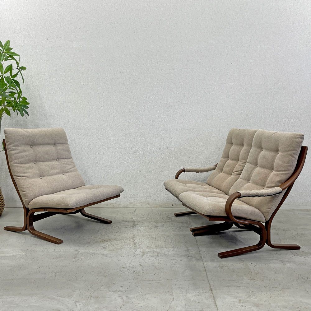 冨士ファニチア Fuji furniture フジファニチア アージオ ソファ Agio sofa 3シーターソファ セパレート ウォールナット材 合計定価約348,700円 〓