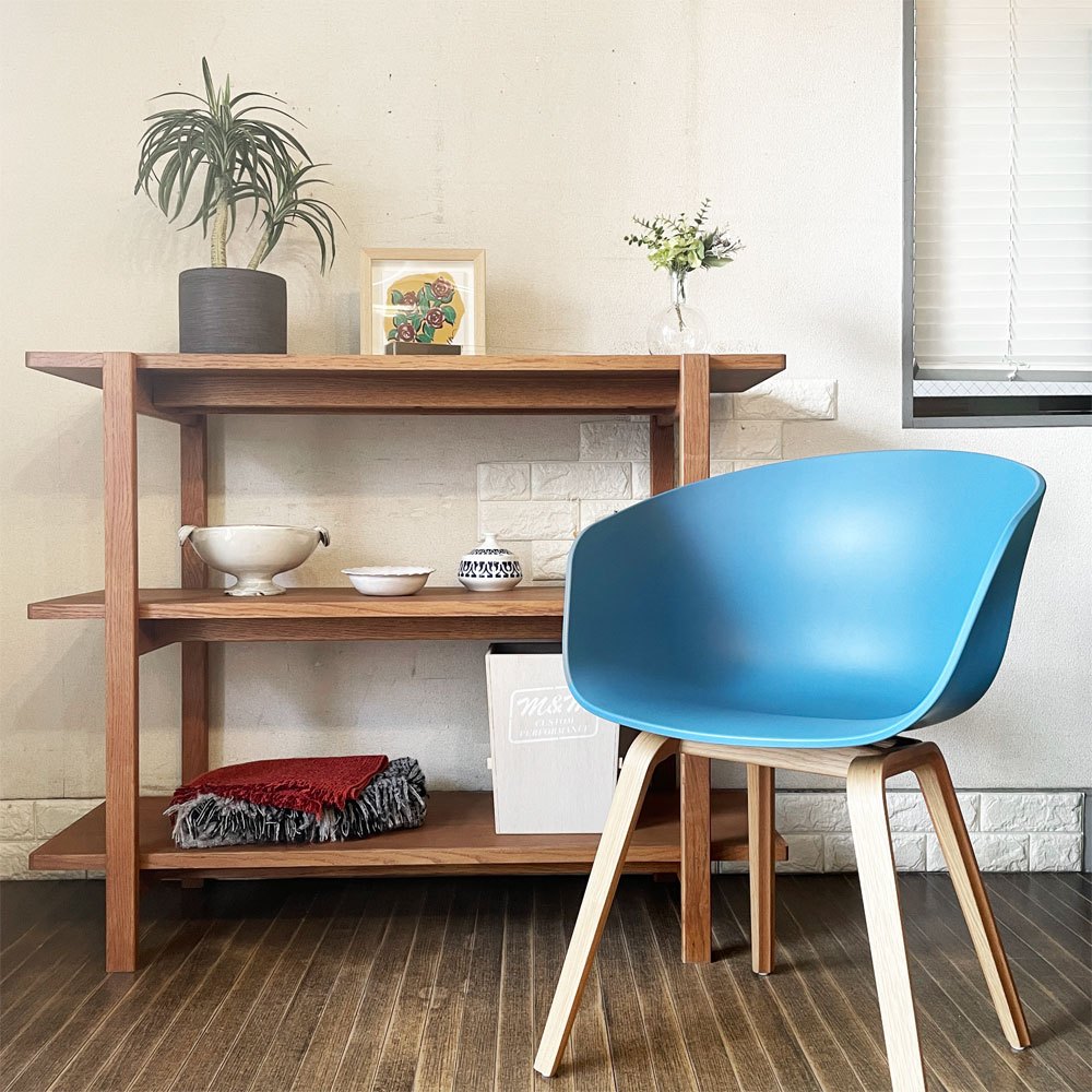 ヘイ HAY アバウトアチェア ABOUT A CHAIR AAC22 アームチェア ポリプロピレン アズールブルー オーク材 ヒー・ウェリング デンマーク 定価¥59,400- ◎