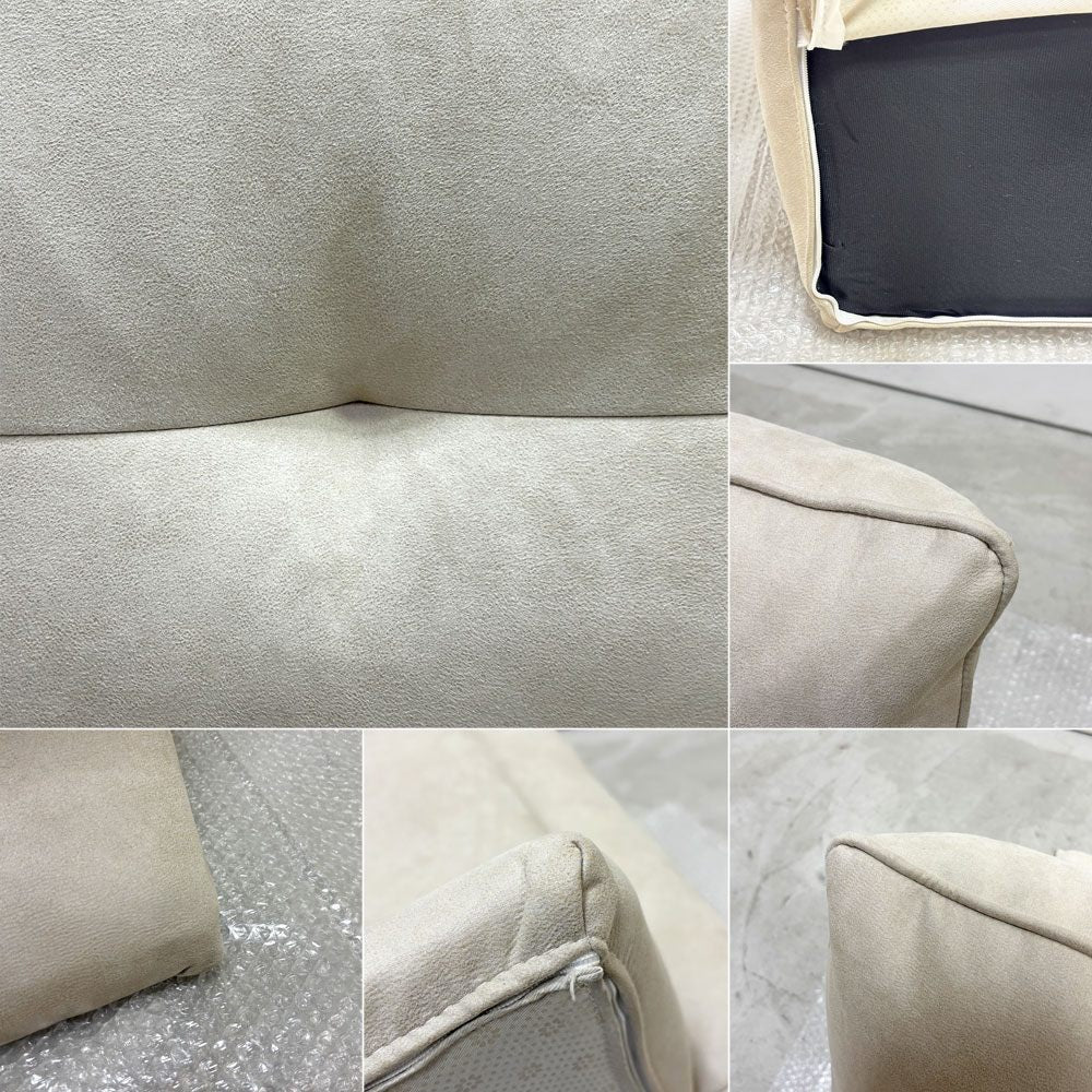 リラックスフォーム RELAX FORM アルフレード ALFREDO ソファ 背クッション 置き型クッション ベージュ系 レザーテックス 関家具 ハイタイプ H52cm 展示品 ●