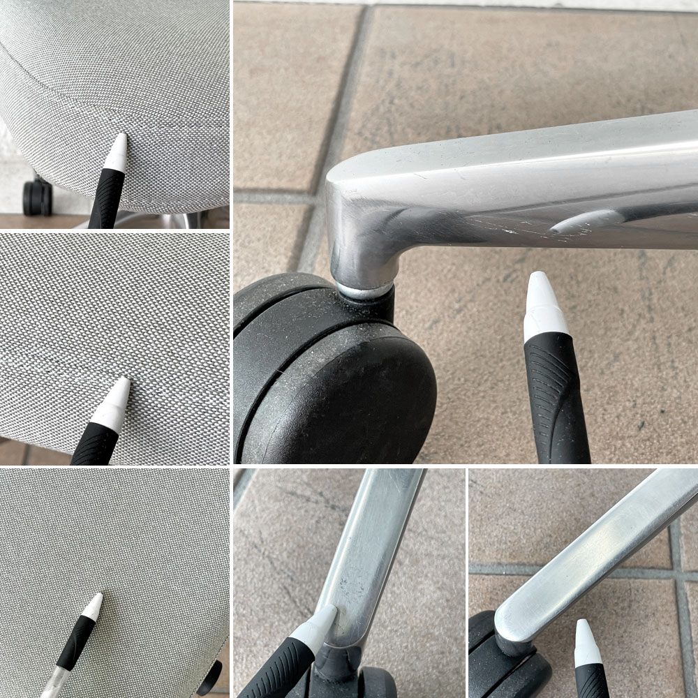 ヴィトラ vitra IDトリム ID Trim リングアーム オフィスチェア ハイバック ライトグレー 2Dアームレスト アントニオ・チッテリオ 定価211,200円 ◇