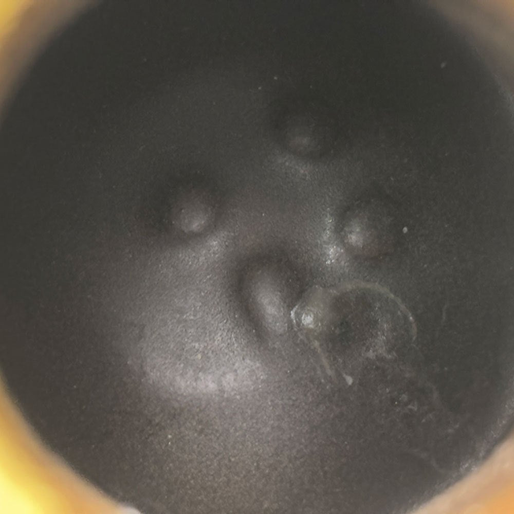 作家不明 陶製 フラワーベース 花瓶 キャンドルスタンド ●