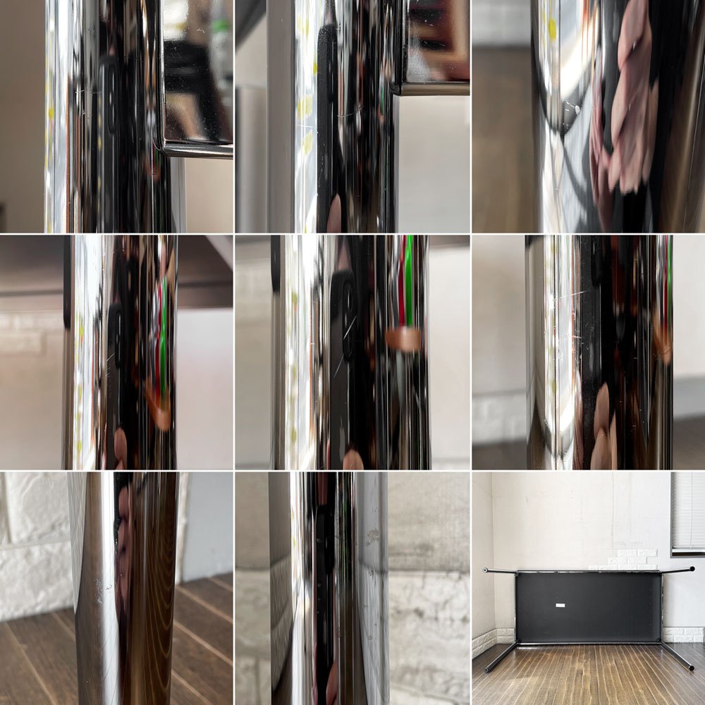 ユーエスエムハラー USM Haller モジュラーファニチャー ハラーテーブル デスク W150×D75cm チャコールリノリウム 高さ調節機能付 スイス 定価¥200,998- ◎