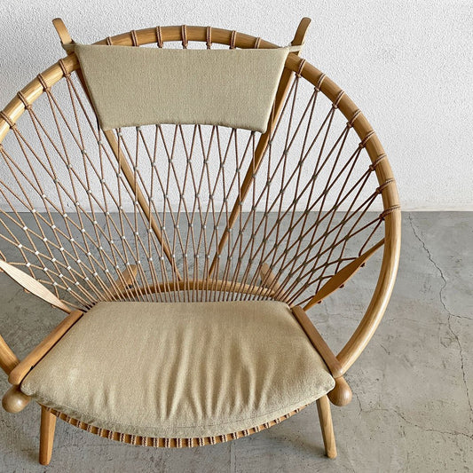 PPモブラー PP Mobler PP130 サークルチェア ラウンジチェア オーク材 キャスター付 ハンス・J・ウェグナー デンマーク 北欧家具 現行定価¥1,984,400- 〓