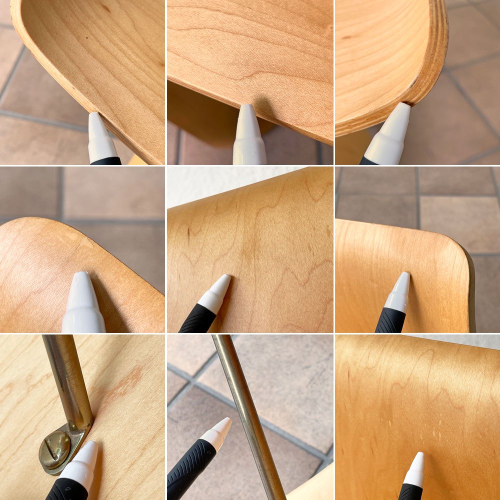 天童木工 Tendo バタフライスツール メープル 柳宗理 Sori Yanagi クッション付 MoMA ジャパニーズモダン ミッドセンチュリー ◇