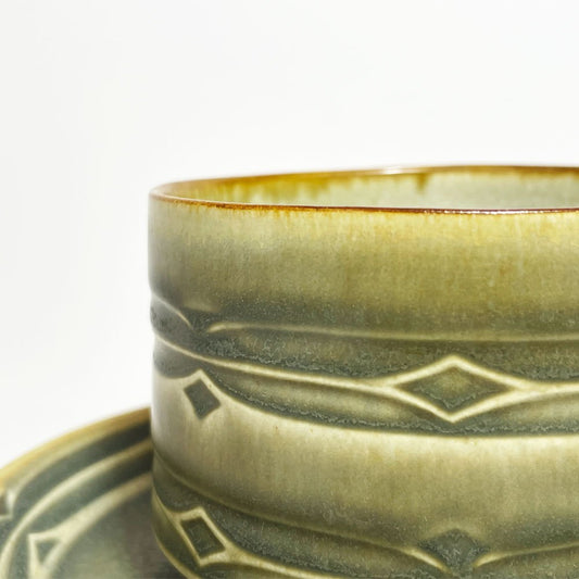 ニッセン NISSEN ルーン Rune カップ&ソーサー イェンス・クイストゴー Jens H. Quistgaard デンマーク 北欧ビンテージ 美品 ★
