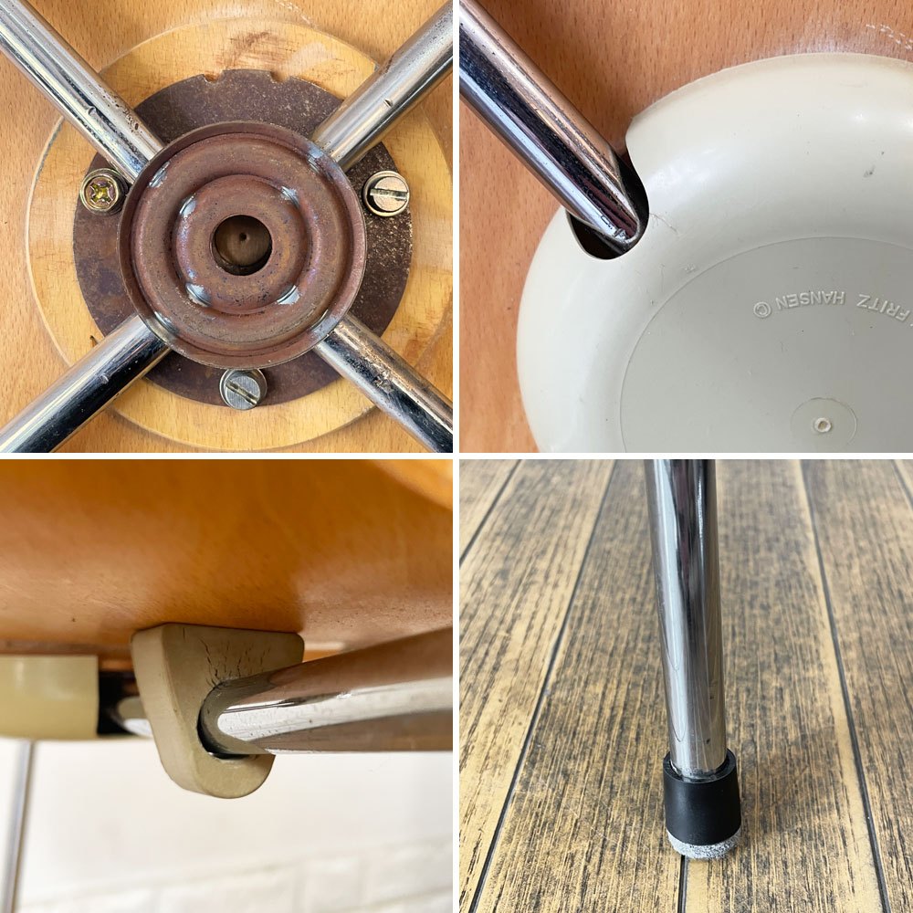フリッツハンセン Fritz Hansen 3101 アリンコチェア アントチェア 4本脚 ナチュラルビーチ ラッカー仕上げ フェルトグライズ アルネ・ヤコブセン D ◎