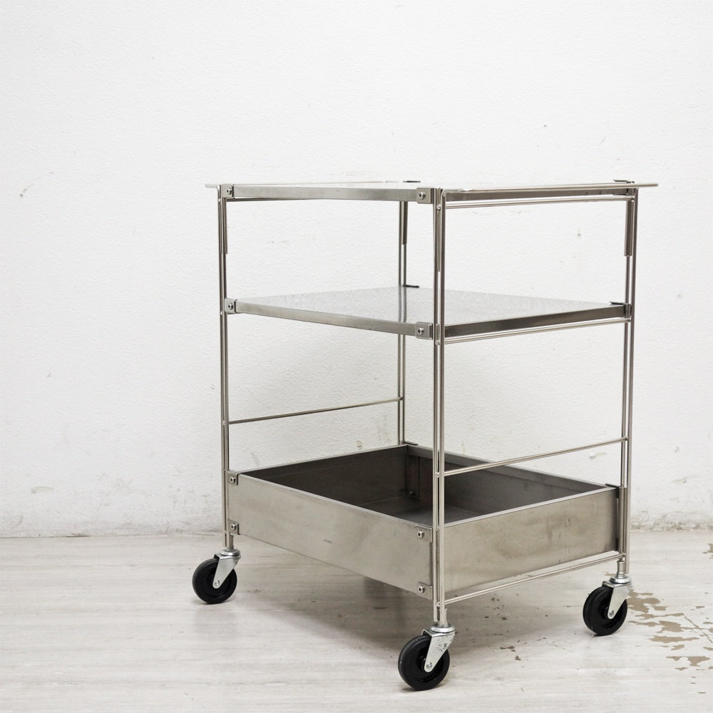 無印良品 MUJI ステンレス ユニットシェルフ ワゴンセット キャスター