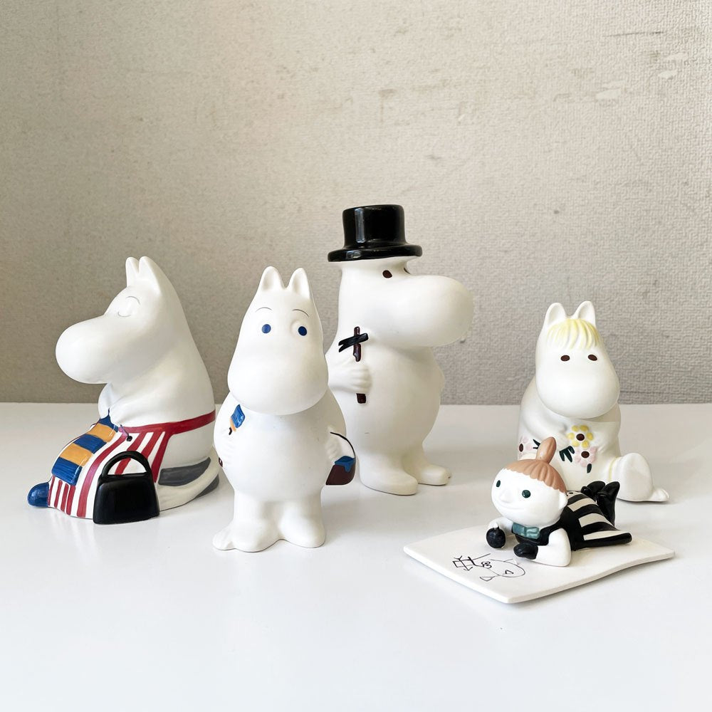 アラビア ARABIA ムーミンフィギュア MOOMIN ムーミンママ 編み物 陶器人形 箱付 フィンランド 北欧雑貨 旧ロゴ 廃番 ◎