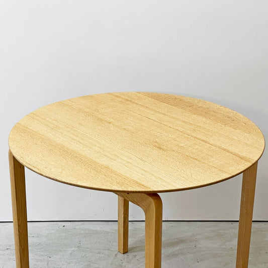 伝統工芸株式会社 DENTO リッショ LISCIO サークル ダイニングテーブル Φ84cm ラウンド オーク無垢材 ナチュラルモダン 定価¥120,000- ●