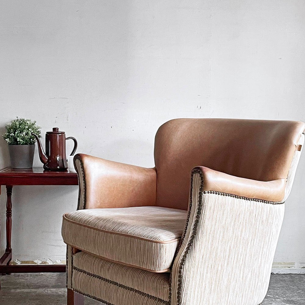 クラッシュゲート CRASH GATE タブレザーワークス tabu Leather Works プラムライトソファ PLUM LIGHT SOFA 1pソファ イージーチェア 本革 廃番 ■