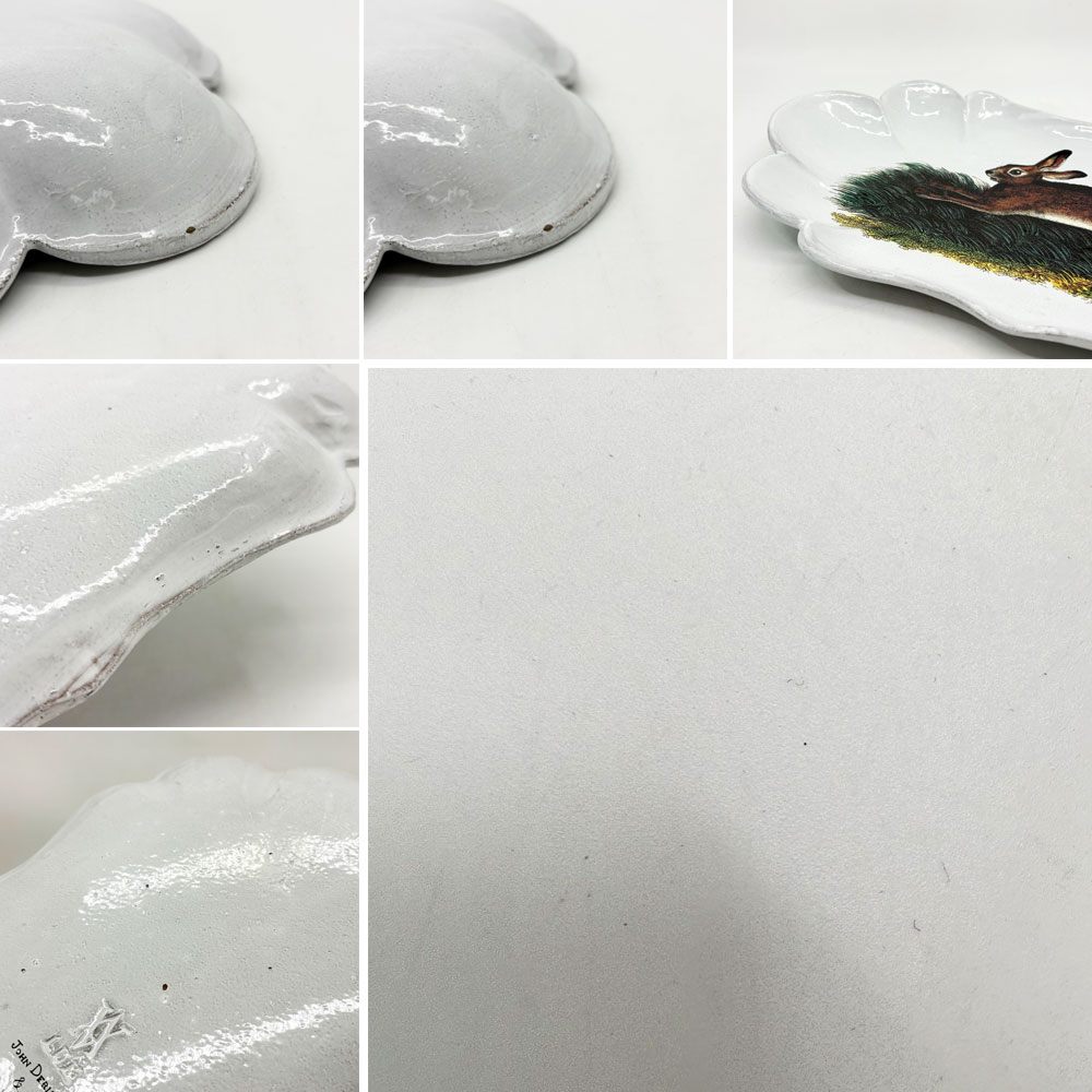 アスティエ・ド・ヴィラット ASTIER de VILLATTE ジョンデリアン JOHN DERIAN ジャンピングラビット Jumping Rabbit プラッター 40.5cm 飾り皿 陶器 フランス 定価¥47,520- ●