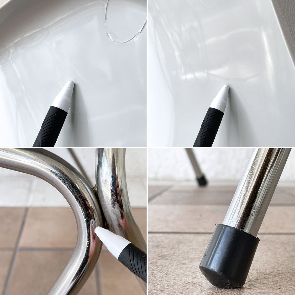 ヒリー HILLE ポリサイドチェア POLYSIDE CHAIR ロビン・デイ ROBIN DAY クローム Chrome イギリス A ◇