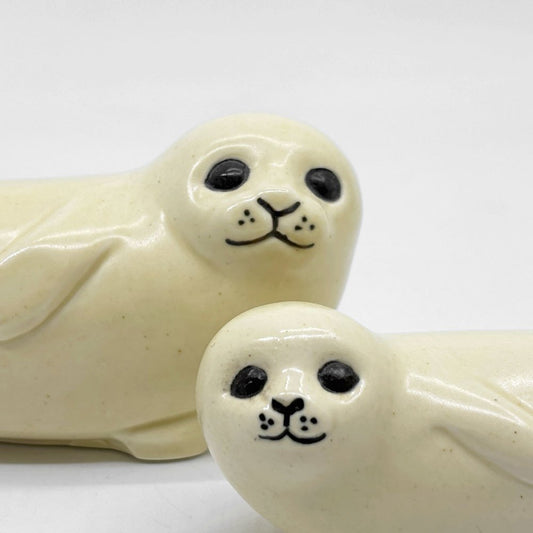 リサラーソン Lisa Larson アザラシの親子 Seal S&M セット フィギュリン オブジェ 置物 スウェーデン 北欧雑貨 ●