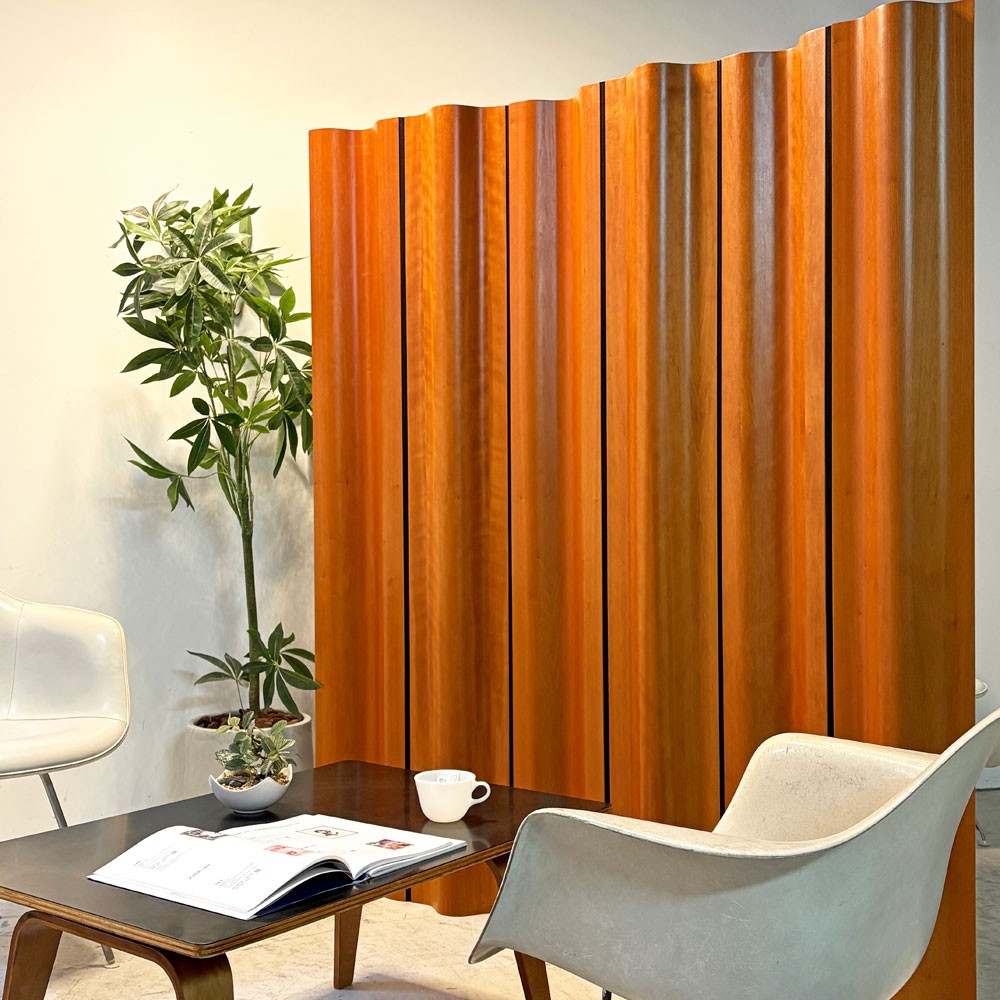 ハーマンミラー Herman Miller モールデッド プライウッド フォールディング スクリーン パーテーション チェリー C&Rイームズ ミッドセンチュリー ●