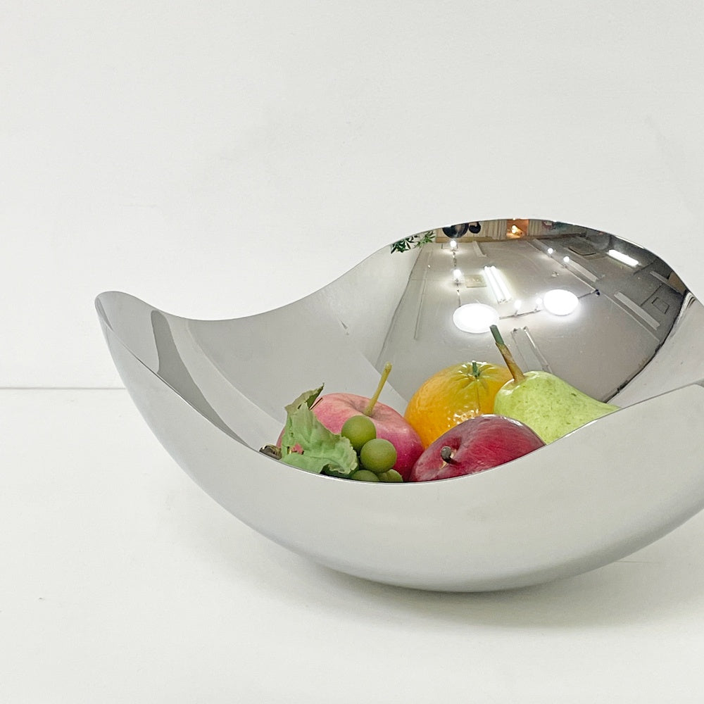 ジョージジェンセン GEORG JENSEN ブルーム ラージ ボウル BROOM ステンレス W33cm ヘレ・ダンケア Helle Damkjær 北欧 デンマーク 定価¥32,450- ●