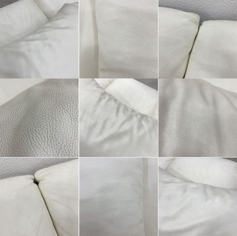 カッシーナイクスシー Cassina ixc. 675-3P マラルンガ MARALUNGA 3Pソファ 3人掛け W235cm 本革 ホワイト ヴィコ・マジストレッティ 定価¥2,629,000- 〓