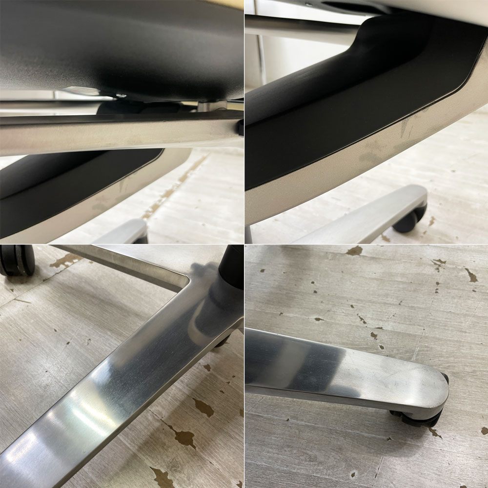 ウィルクハーン Wilkhahn オン チェア ON Chair ハイバック アームチェア 総本革 ヘッドレスト付 オフィスチェア ●