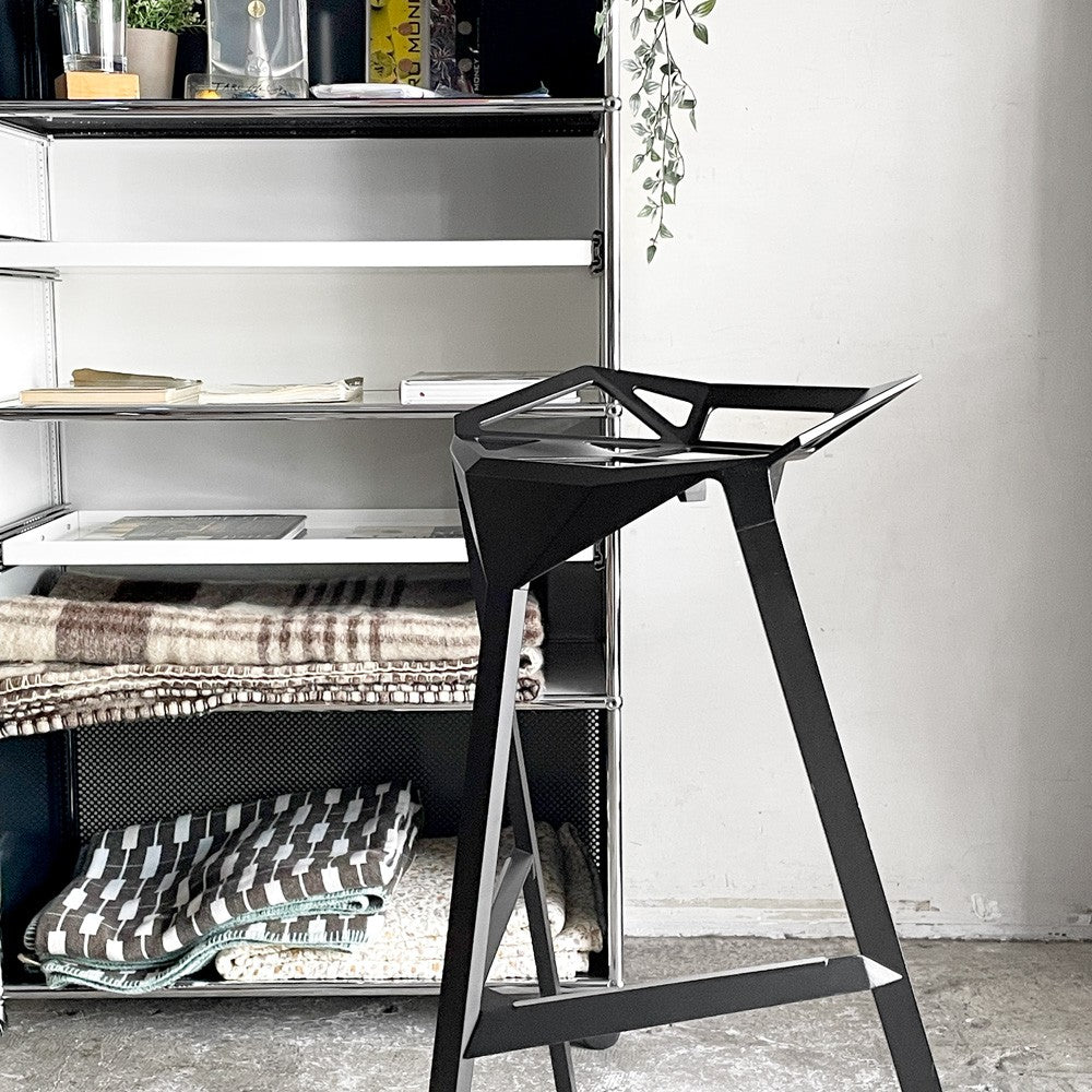 マジス MAGIS スツールワン STOOL_ONE カウンターチェア スタッキングチェア ブラック 77cm コンスタンチン・グルチッチ イタリア B ■