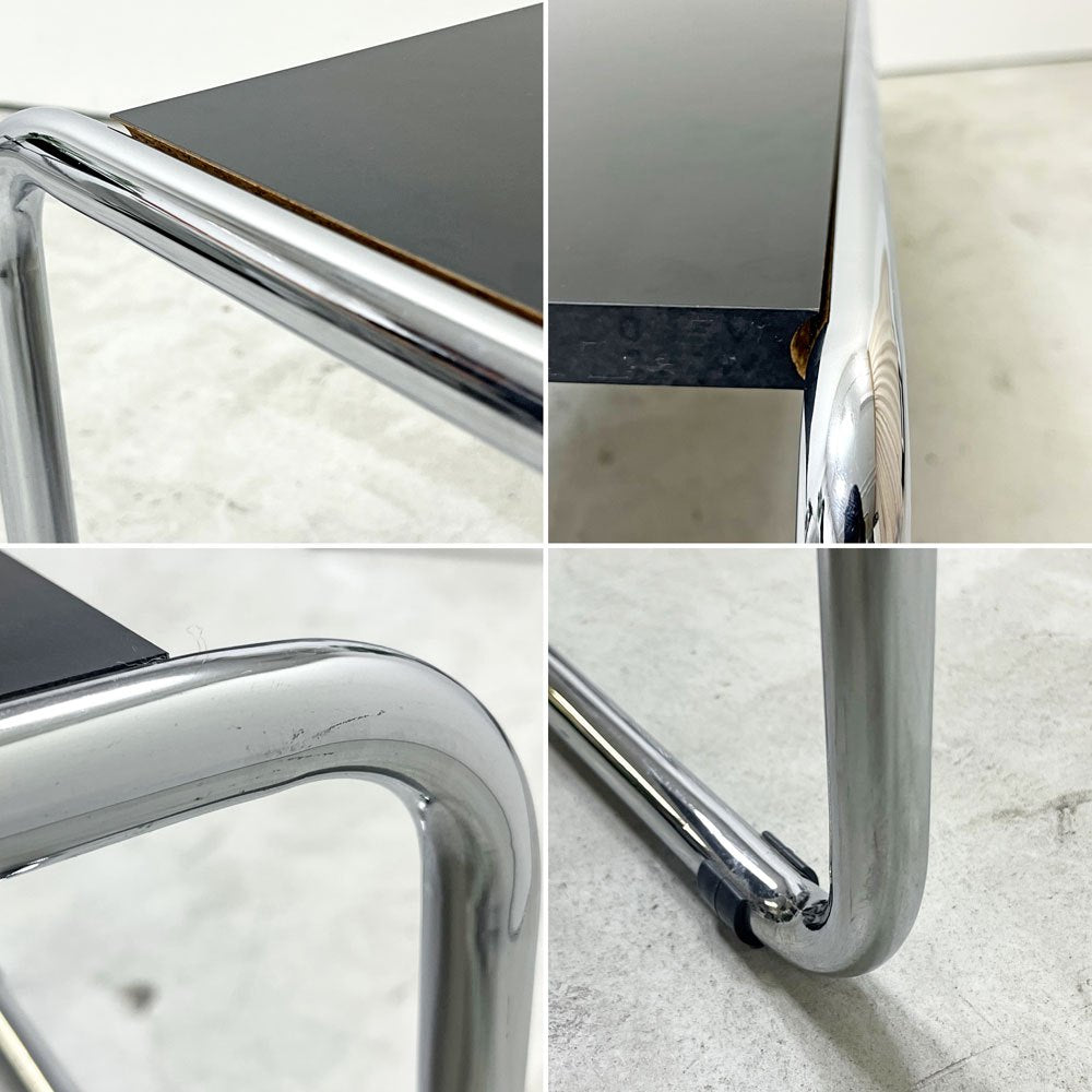 ラッチオテーブル Laccio Table ローテーブル コーヒーテーブル ブラック マルセル・ブロイヤー Marcel L Breuer リプロダクト品 ●