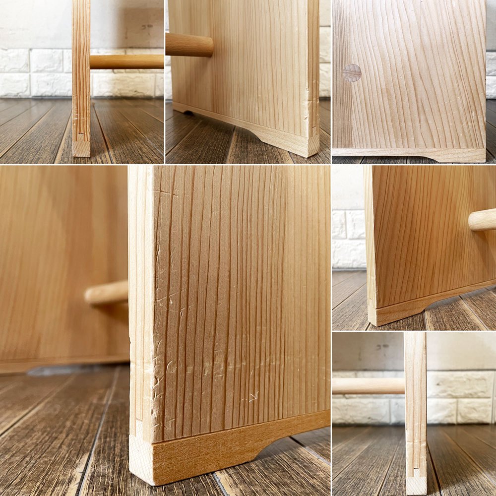 ヴォーンベダルフ Wohnbedarf ウルムスツール Ulm Stool サイドテーブル H43.5cm スプルース材 マックス・ビル Max Bill スイス hhstyle購入品 ◎